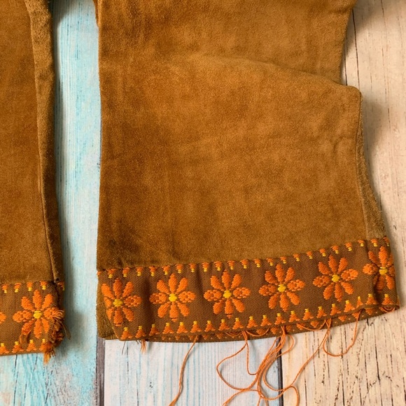 Awesome vintage suede leather flare pants - Picture 4 of 12